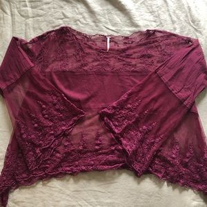 Free People Lace Shirt